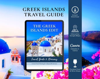7-tägige Reiseroute durch die griechischen Inseln, Kulinarik- und Weinführer, Inselhüpfen-Guide (Digitaler Download)