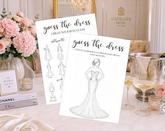 Errate das Kleid, Malspiel für den Junggesellinnenabschied, Sofortiger digitaler Download