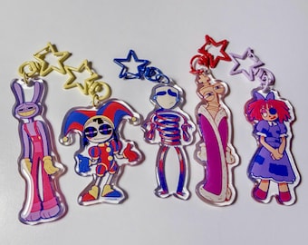 Porte-clés personnages TADC - Jax, Pomni, Kinger, Gangle, Ragatha
