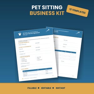 Pet Sitting Business Kit | Dog Walking Forms Bundle
