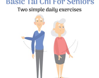 Basic Tai Chi for Seniors Poster | Gentle Daily Exercise Printable | Breathing & Balance Wall Art | Qigong Wellness Guide