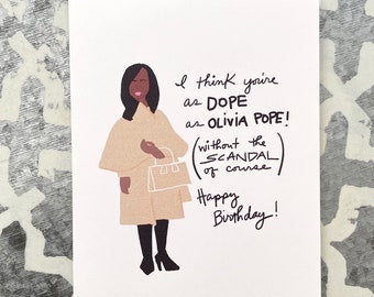 Scandal, Scandal Card, Olivia Pope, Olivia Pope Birthday Card, It’s Handled