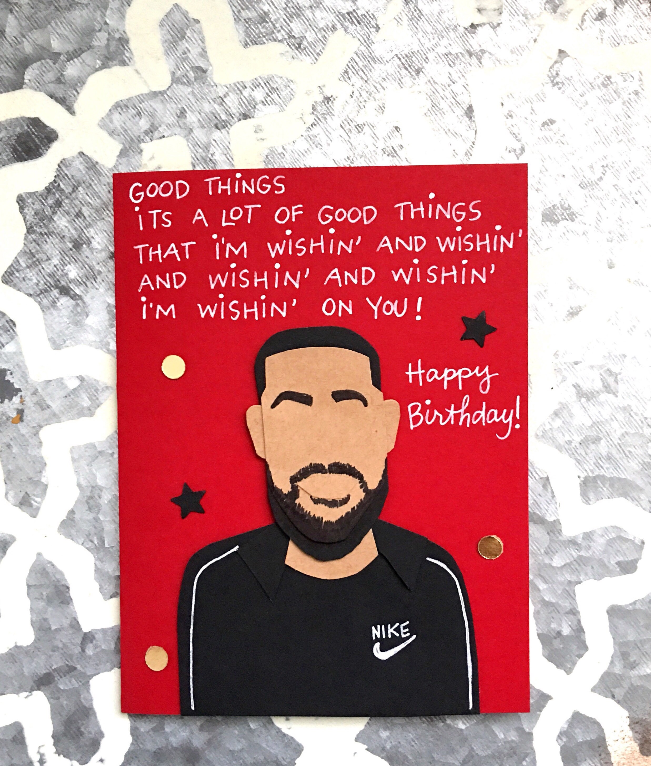 Drake Birthday Card God's Plan Happy Birthday Card | Etsy