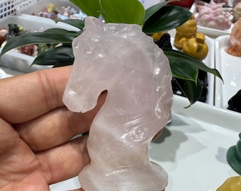 Horse Head Carvings  Natural Gemstone Unicorn/Figurine  Choose Your Stone  Healing & Protection Crystal Decor Gift for Horse Lovers