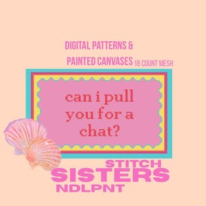 Can I Pull You for a Chat | Digital Needlepoint Pattern pdf