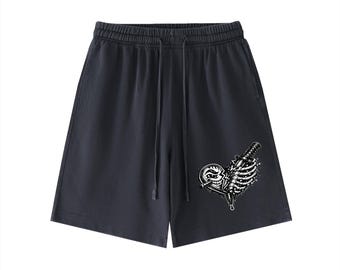 Katoenen vintage short met wassing