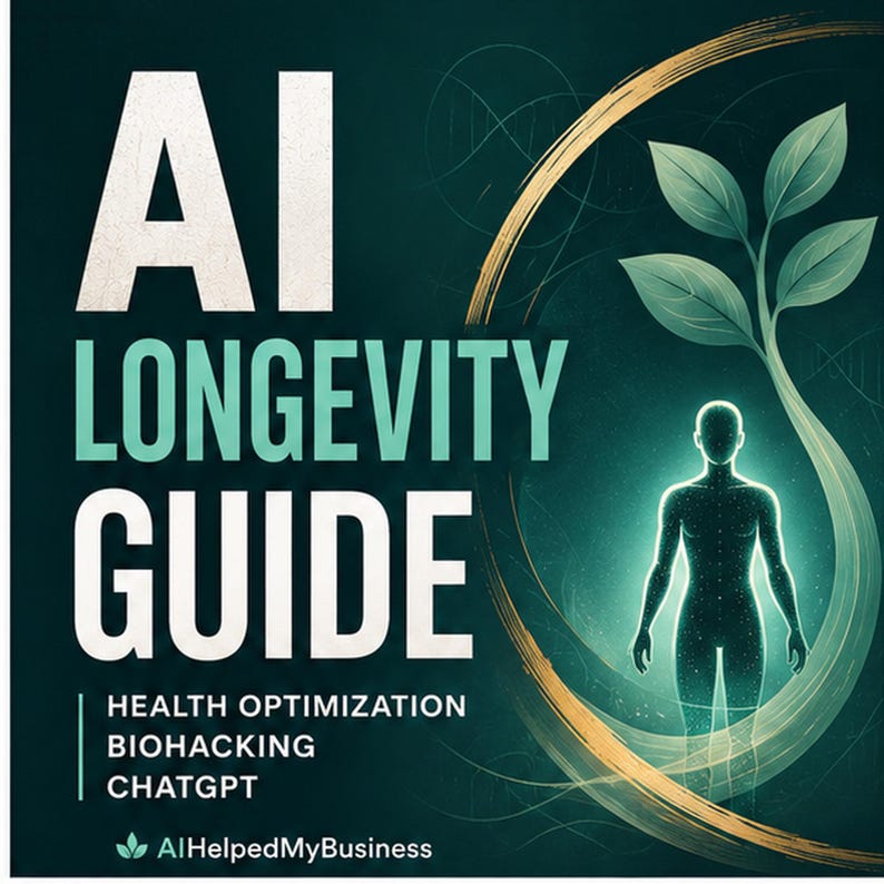 Gids voor een langer leven met behulp van AI | Gezondheidsoptimalisatie, biohacking, ChatGPT (PDF-download) afbeelding 1