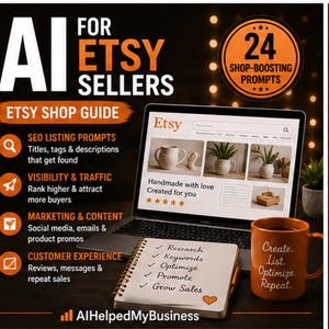 KI für Etsy-Verkäufer | Etsy-Shop-Leitfaden | SEO-Tipps für Ihre Angebote (PDF) | Digitaler Download