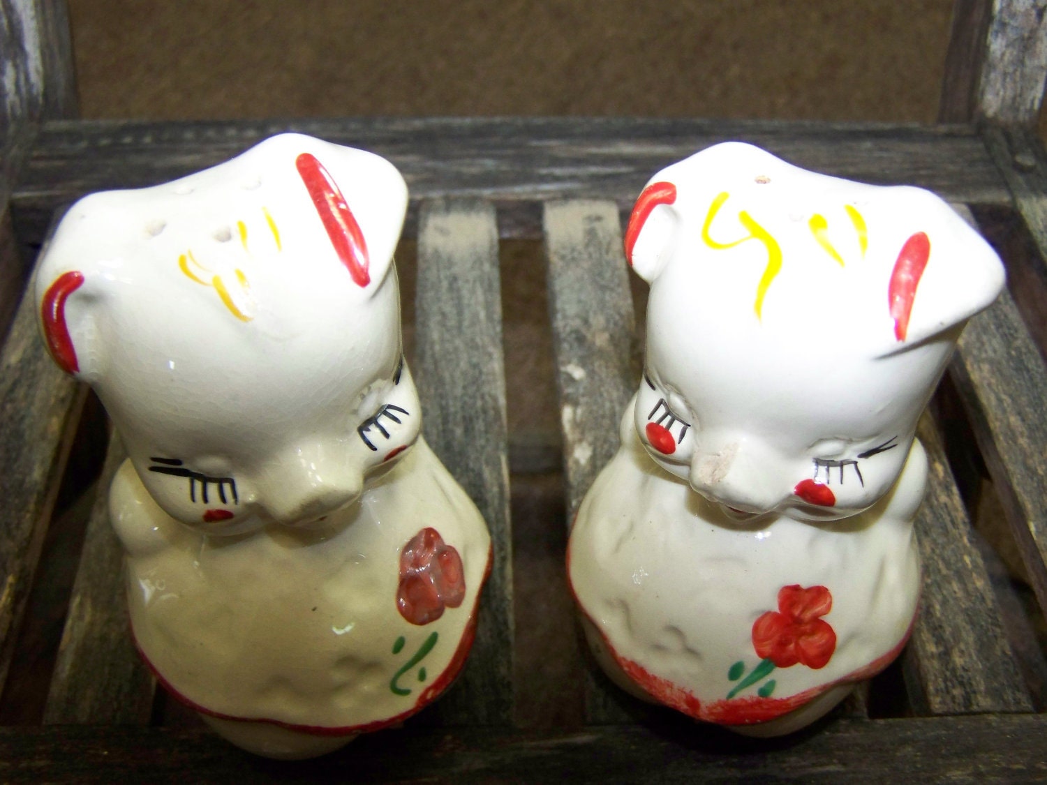 Vintage Pig Salt and Pepper Shakers Etsy