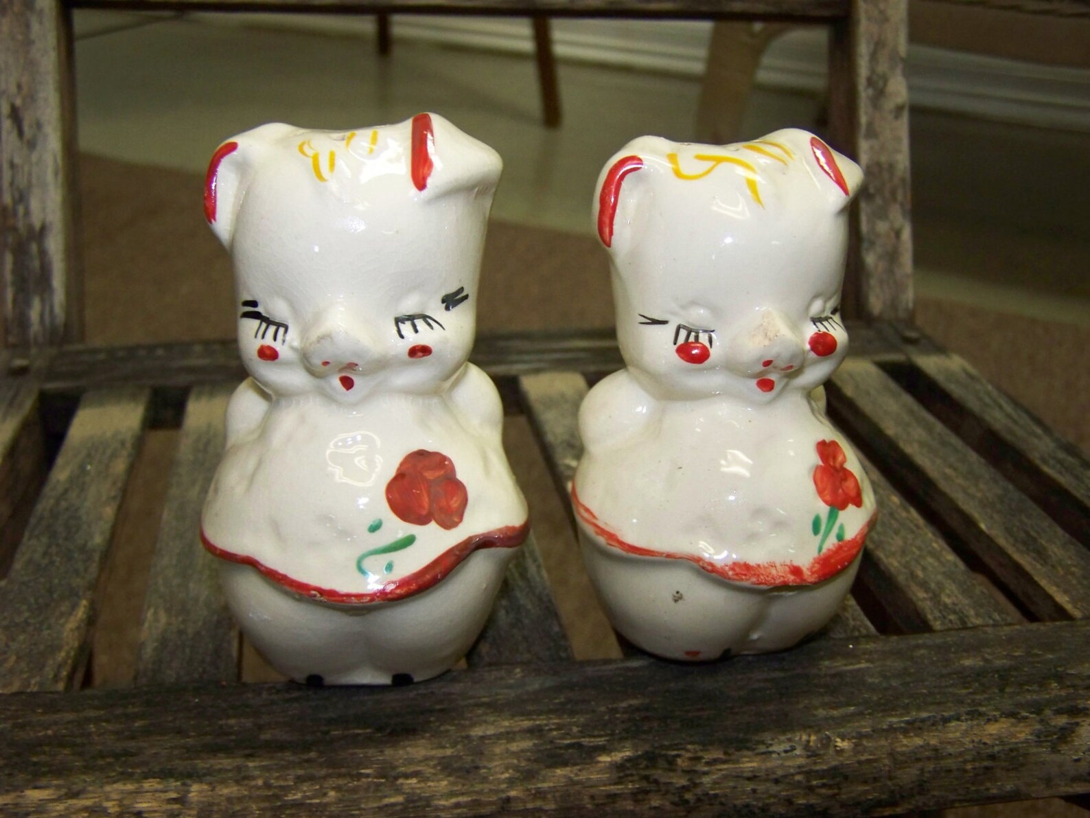 Vintage Pig Salt and Pepper Shakers Etsy
