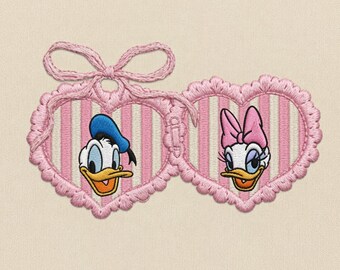 EMBROIDERED Disney Donald and Daisy Couple File, Disneyland Trip, Disneyland Couple Tee, Donald Sweatshirt, Disney Couple Matching