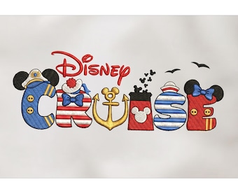 Mickey and Friends Cruise Embroidery Design, Disney Cruise Squad Shirt, Disney Cruise Trip Tee, Family Vacation Tee, Summer Disney Gift