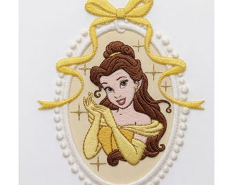 EMBROIDERED Coquette Bow Disney Princess Belle Mirror File,Tale as Old as Time, Disney Girls Trip, Disneyland, Beauty and the Beast