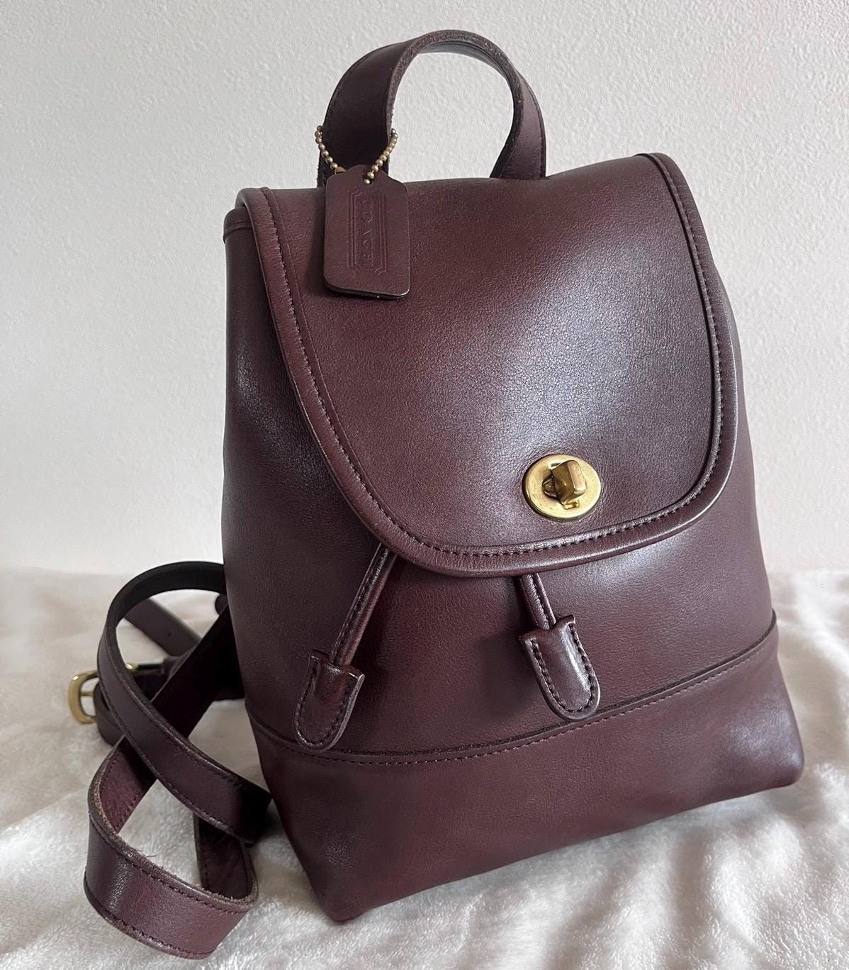 Vintage Leather Coach Backpack - Etsy Canada