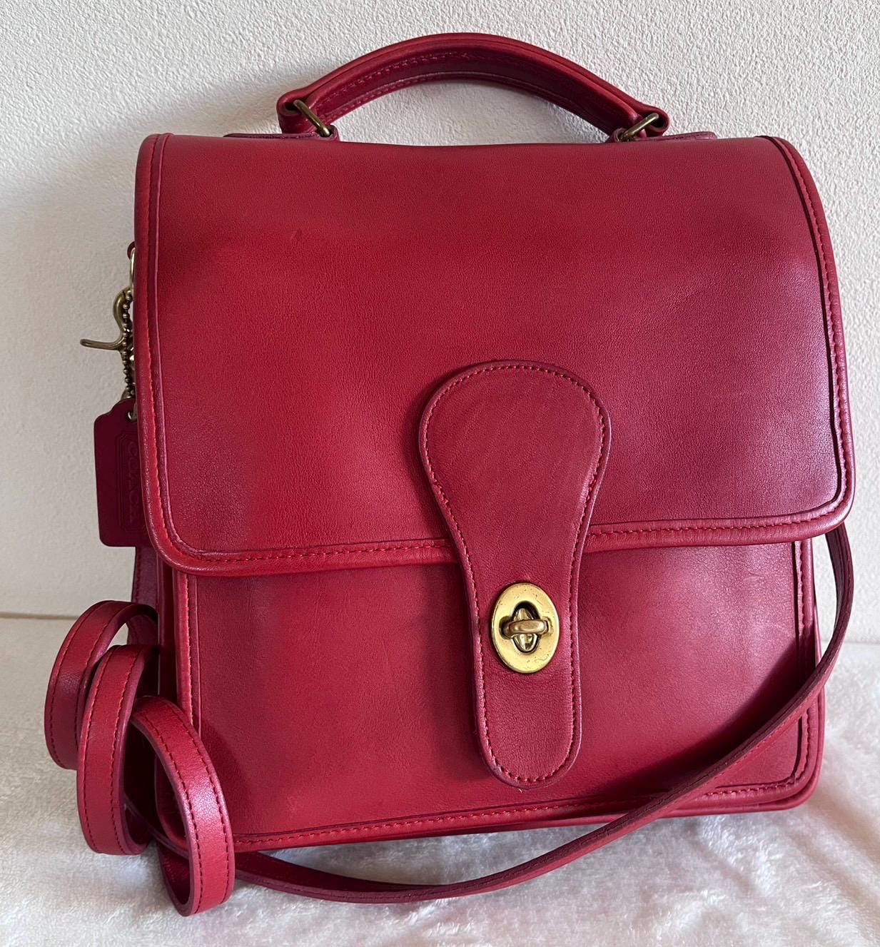 美品Rare COACH RedLeather Tote Bag Vintage Red Coach Vintage Handbags - Etsy Canada