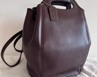 Vintage Coach Leather Bucket Bag, Black Crossbody, XL - Etsy