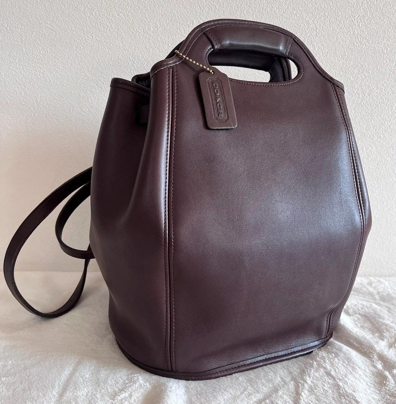 EUC Vintage Coach 9994 Drawstring Backpack Bucket Bag Black Made