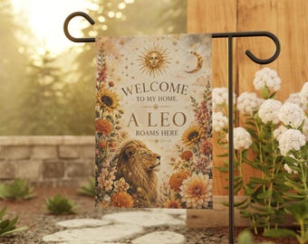 Zodiac Leo Garden Flag | Astrology Home Decor, Leo Home Decor, Yard Decoration, Garden Decoration, Welcome Sign, Leo Decor, Leo Bedroom