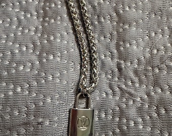 Upcycled LV lock bracelet