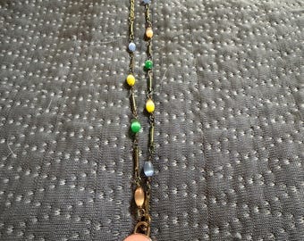 Upcycled designer inspired  necklace