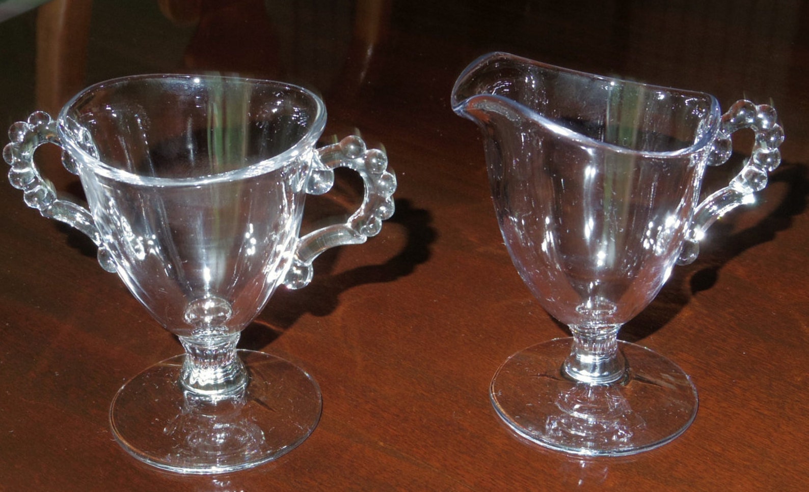 Set CANDLEWICK CREAMER SUGAR Imperial Ohio Crystal 3400 1936 Etsy