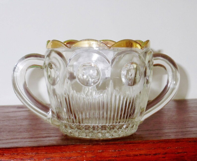 BARTLETT COLLINS MANHATTAN 3 Sugar Bowl Scalloped Gold Etsy