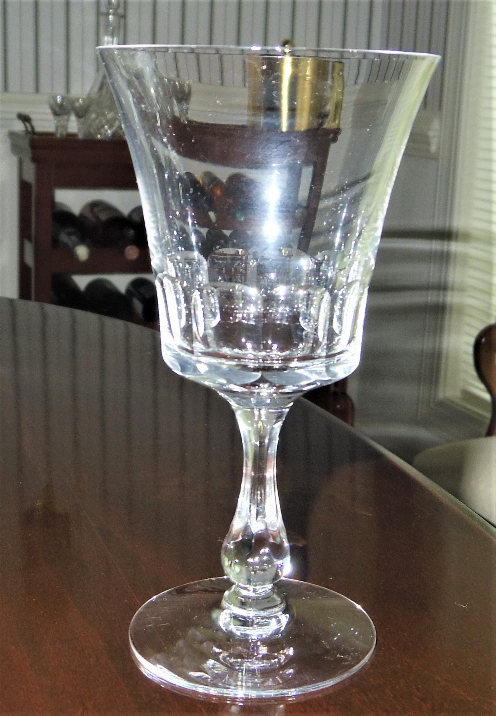 4 FOSTORIA GOBLETS 6 3/4 Tall Clear Panel Cut Etsy