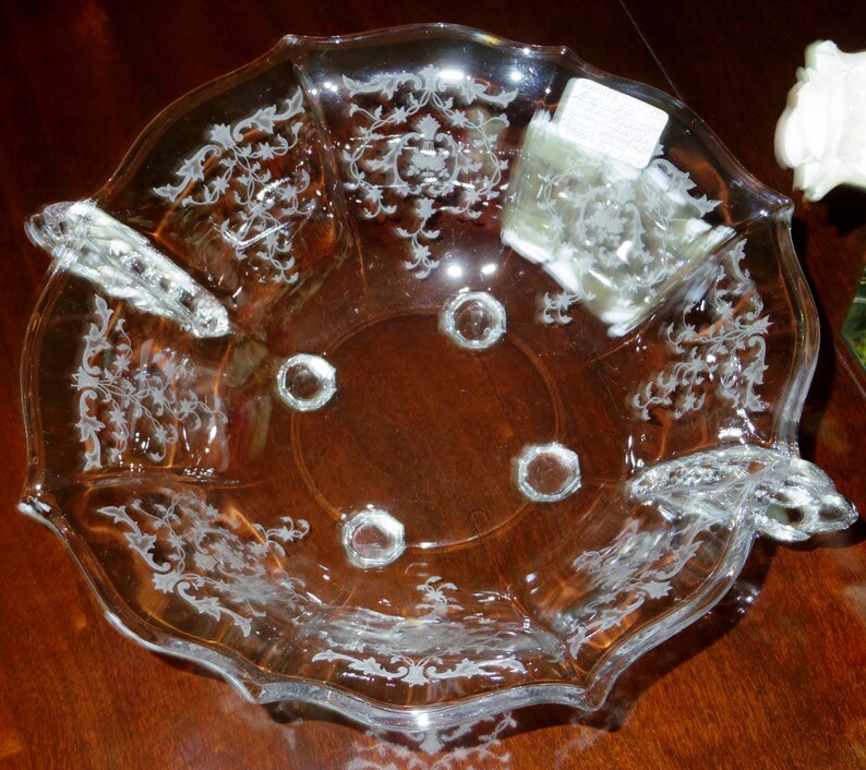 10 1/2 FOSTORIA NAVARRE BOWL 2496 Depression Glass Etsy