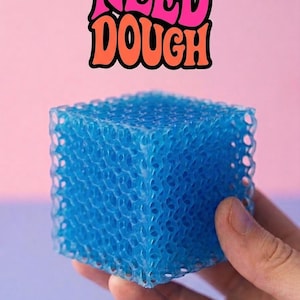 Need Dough Squishy Fidget Cube, 3D Printed Sensory Toy, Quiet Desk Stress Ball