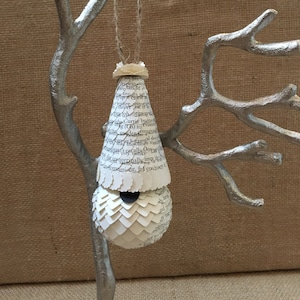 Paper Gnome Ornament - Personalized Paper Decoration - Perfect for your home, or as a Gift