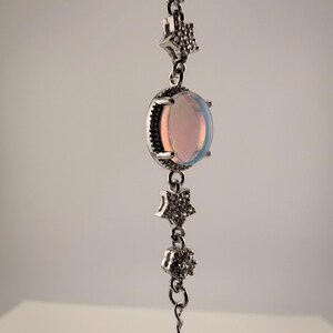 Natural Opal Bracelet｜Silver‑Plated｜Strong Fire Play｜High Transparency｜Rainbow Flash image 3