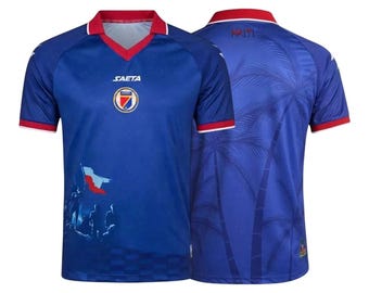 Haiti Fussball Trikot 2026 WM Fan Shirt Blau Fussball Trikot Geschenk für Ihn