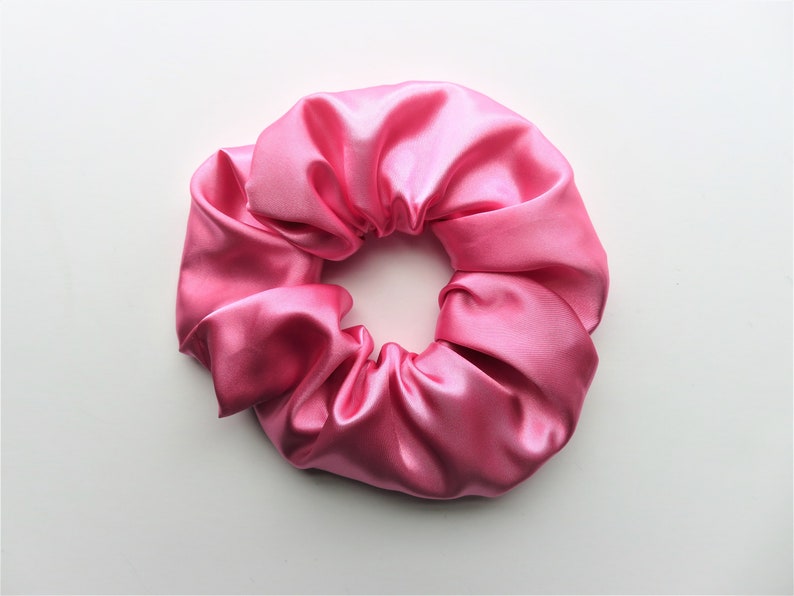 Hawt Pink Satin Scrunchie