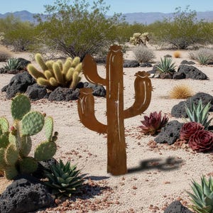 Metal cactus yard decor - Etsy.de