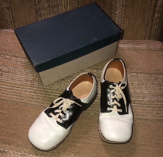 Childs Saddle Shoes, ca1950, size 11 1/2 D