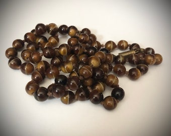 Vintage Tiger Eye Bead Necklace