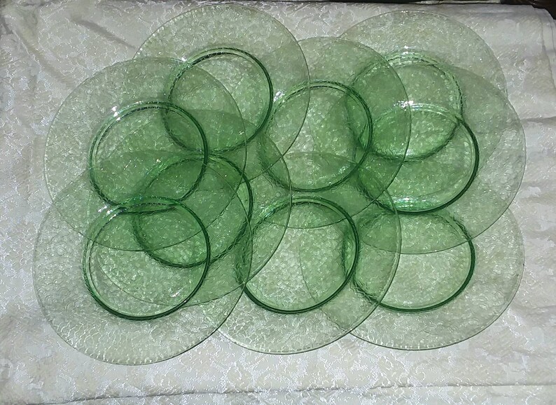 Ca1920 Depression Glass By Cracky pattern from Smith Glass Co. 9 Plates available