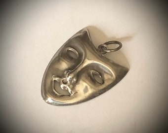 Sterling Comedy Theater Mask Pendant