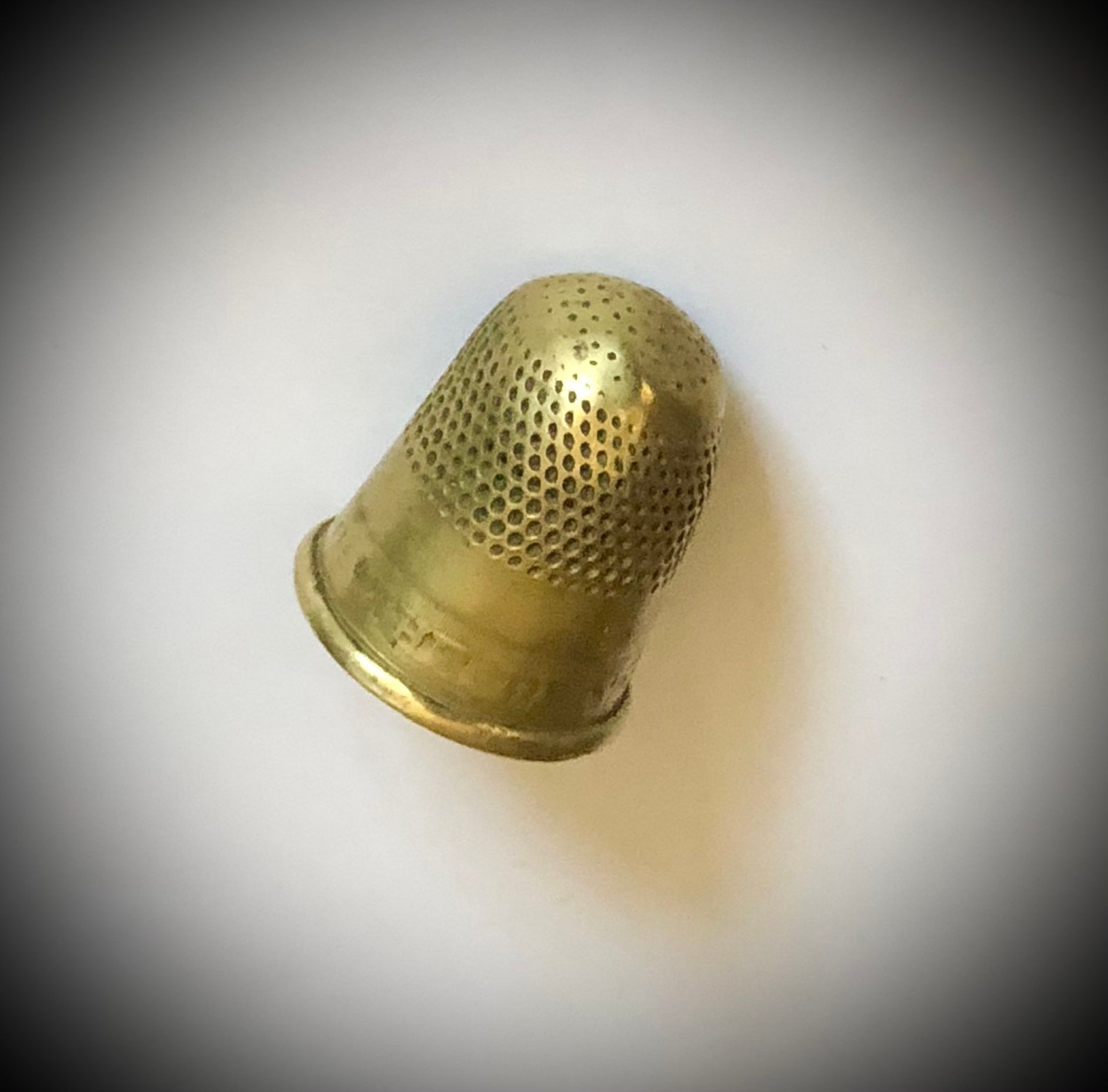 Early Brass Thimble Embossed Around Bottom Land of the Brave Etsy