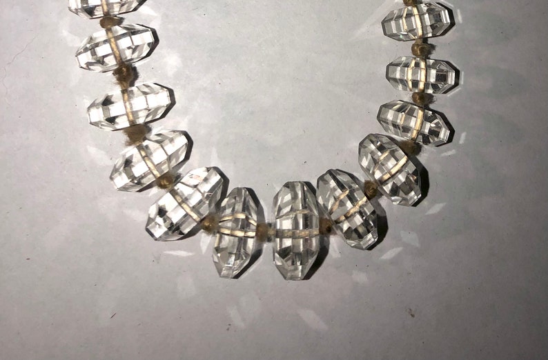 Germany Vintage Crystal Necklace hand knotted