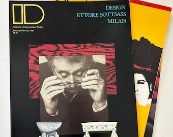 Vintage Magazine of Industrial Design 80s Sottsass Milan Memphis Mario Bellini