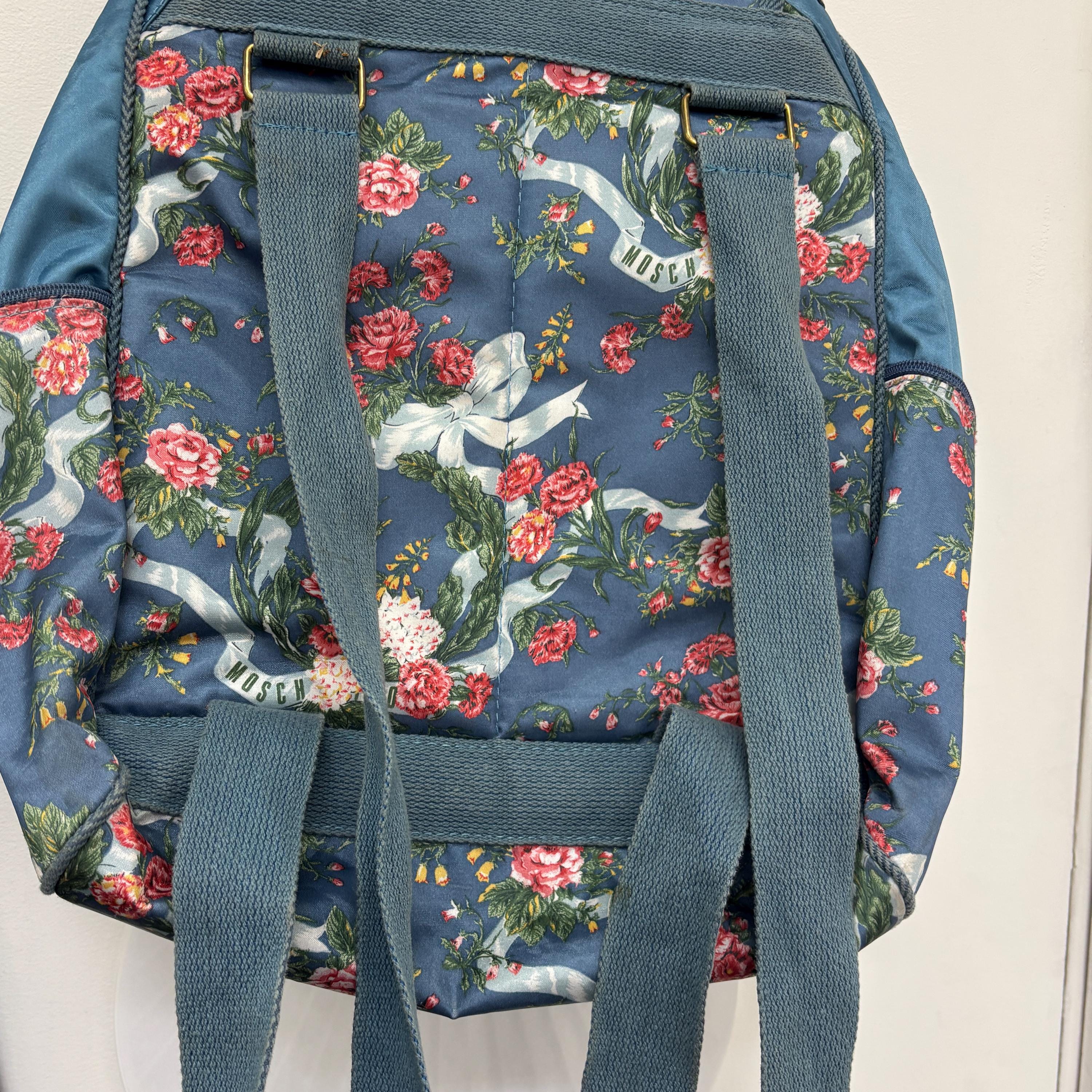 バッグ moschino vintage backpack y2k archive Vintage 90s Moschino Y2k Backpack Blue Ribbon - Etsy