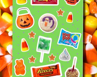 Pegatinas de dulces de Halloween / Pegatinas para diarios creativos o álbumes de recortes