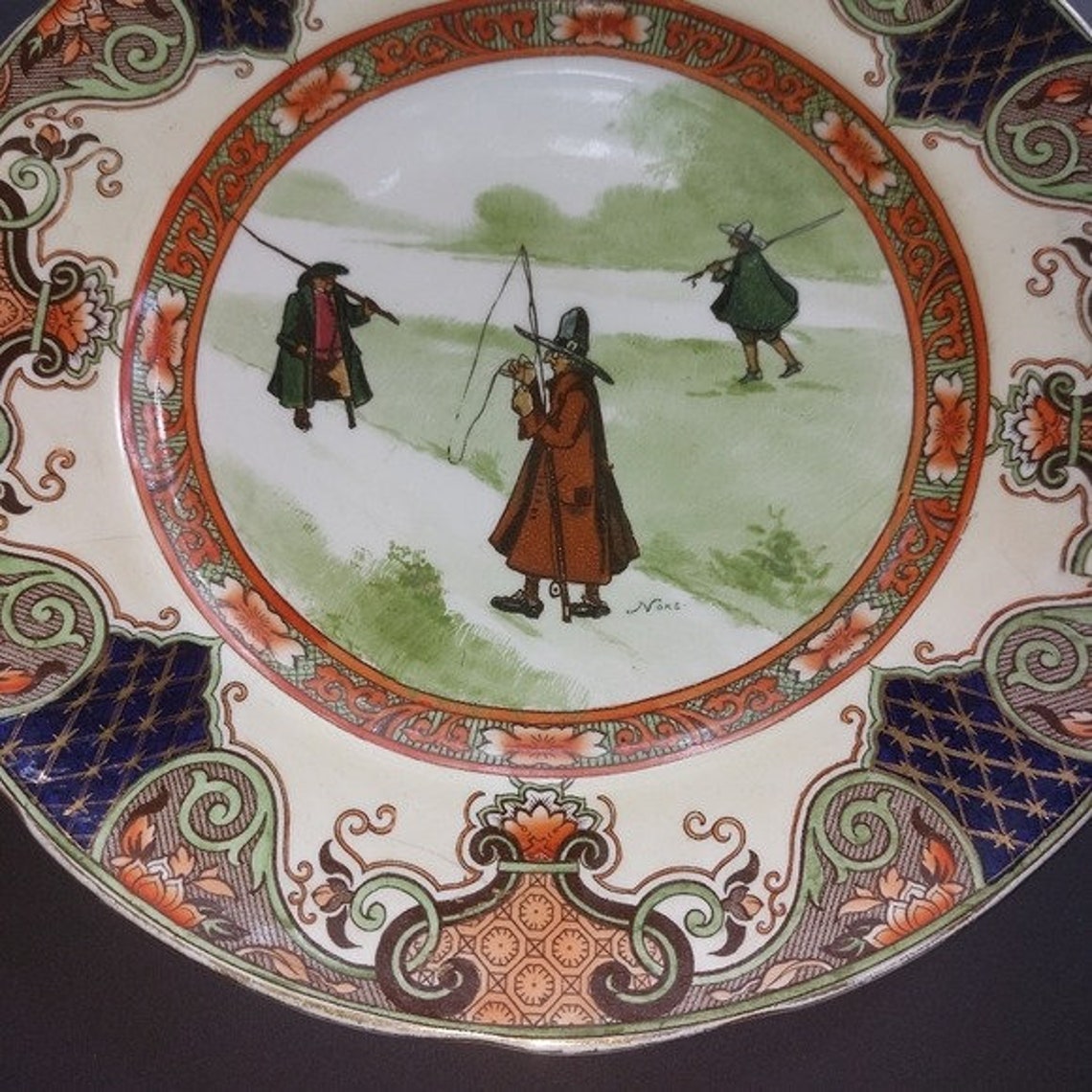 Royal Doulton Burslem Izaak Walton Gallant Fishers Jedo Border Etsy