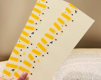 Marcapáginas de 2x6 para la vuelta al cole / Marcapáginas bonitos para amantes de los libros / Marcapáginas de lectura / Regalo para lectores / Accesorio para agendas y diarios