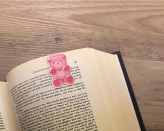Marcapáginas magnético de osito de goma / Marcapáginas de diseño misterioso / Regalo adorable para amantes de los libros / Marcapáginas magnético / Accesorio de lectura / Marcapáginas pequeño