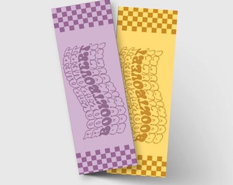 Marcapáginas Booktrovert de doble cara de 2x6 pulgadas / Marcapáginas bonitos para amantes de los libros / Marcapáginas de lectura / Regalo para lectores / Accesorio para agendas y diarios