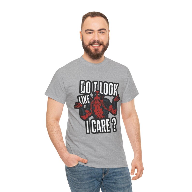 Do I Look Like I Care Deadpool Tee | Sarcastic Marvel Shirt, Funny Quote image 9