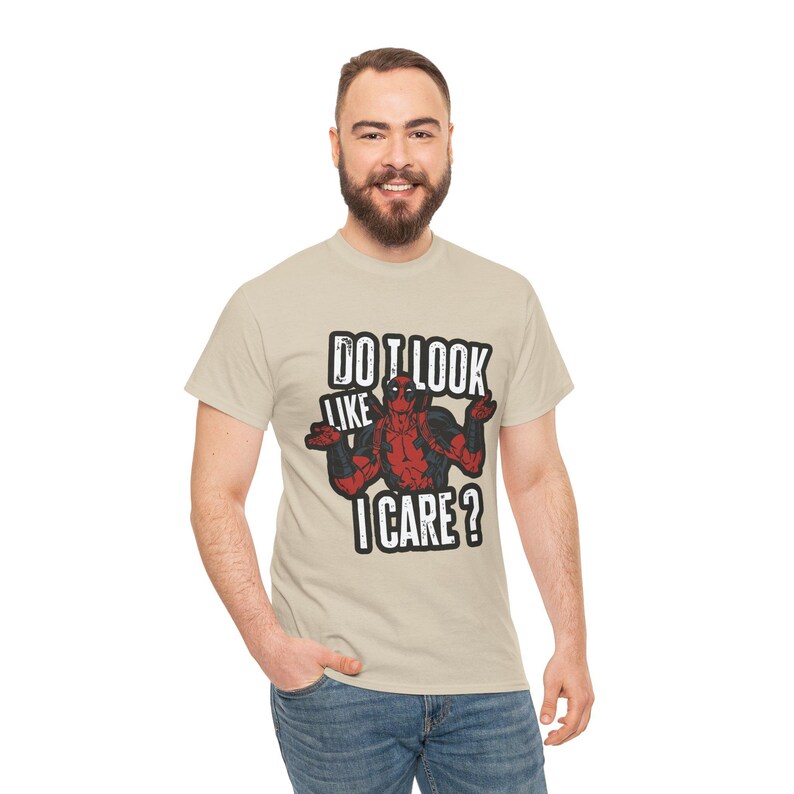 Do I Look Like I Care Deadpool Tee | Sarcastic Marvel Shirt, Funny Quote image 6
