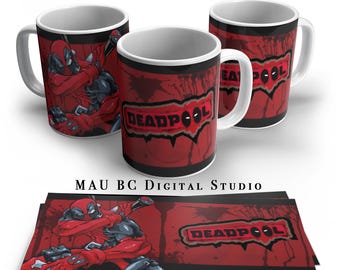 Deadpool Inspired Comic Mercenary Mug | Ceramic Coffee Cup